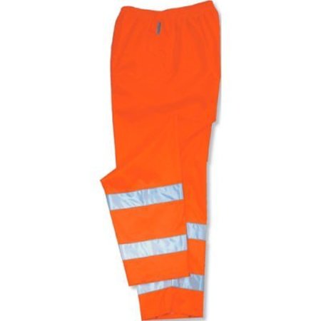 ERGODYNE GloWear 8915 Class E Rain Pants, Orange, 5XL 24419